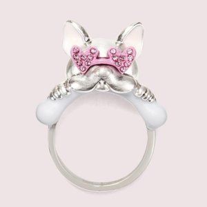 NEW Kate Spade Francois French Bulldog Ring